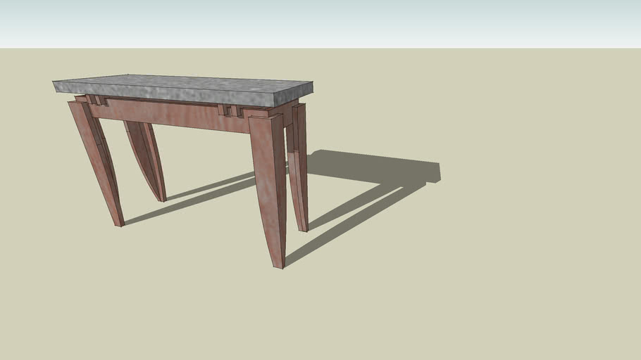 Wood Console Table | 3D Warehouse