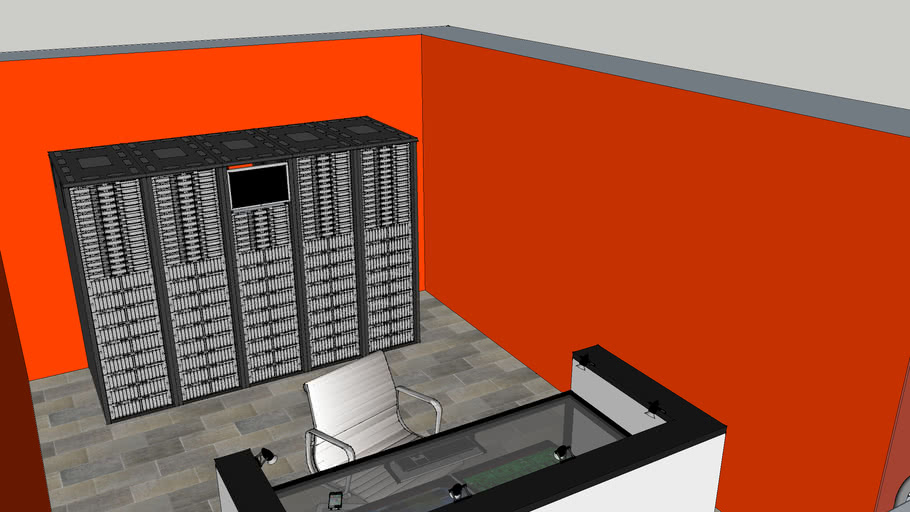 Server room layout 3D Warehouse