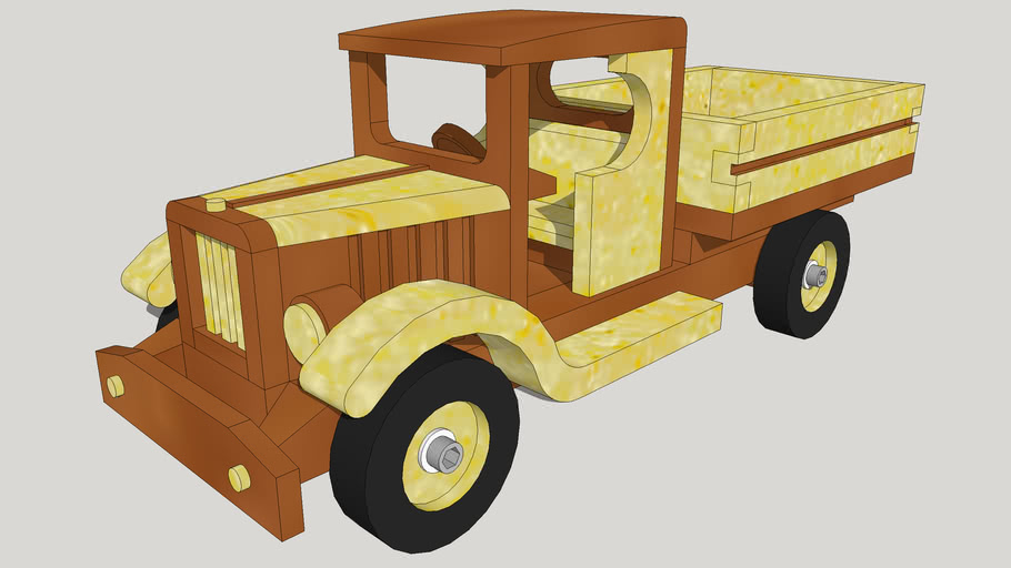 wooden pickup truck toy