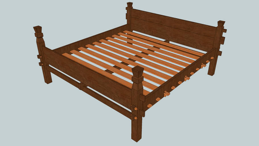 Viking Oseberg Slat Bed 3d Warehouse, Viking Bed Frame