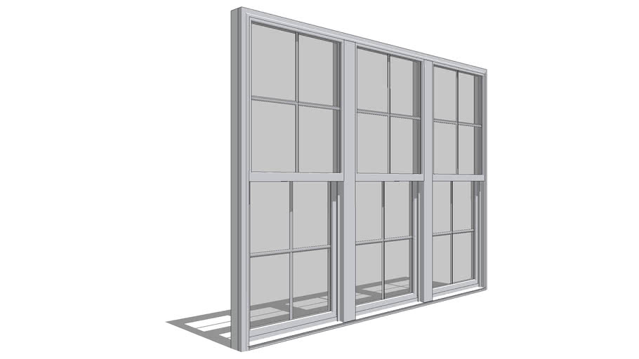 Pella 250 Series Single Hung 3 Wide 3d Warehouse