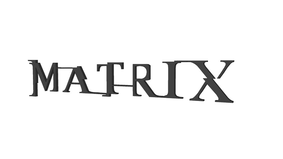 The Matrix logo. 3D Warehouse