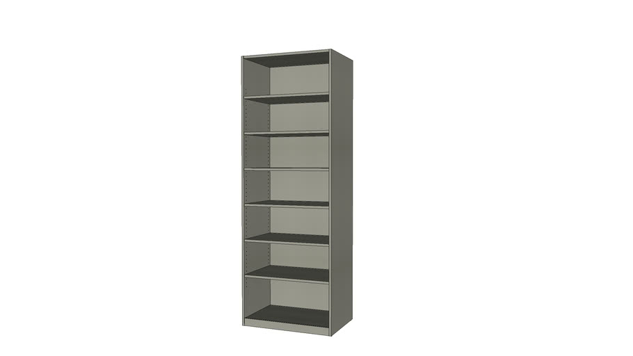 Open Shelf Bookcase 30 Wide 3d, 30 Wide Bookcase With Doors