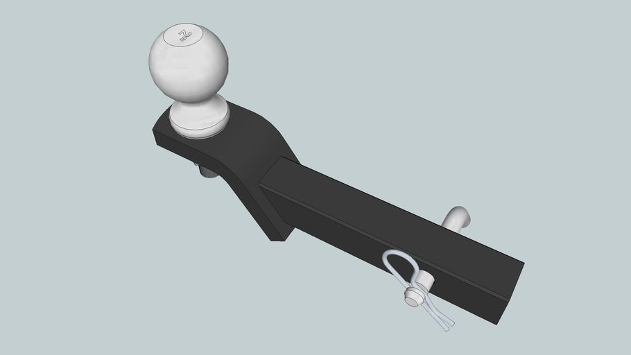 2' Trailer Ball with Class 2 Ball Mount 3D Warehouse