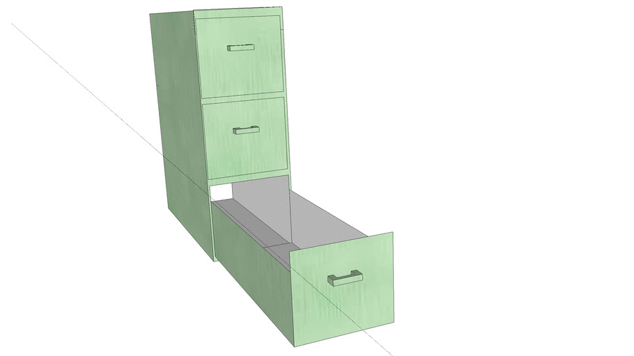 3 Drawer File Cabinet 3d Warehouse