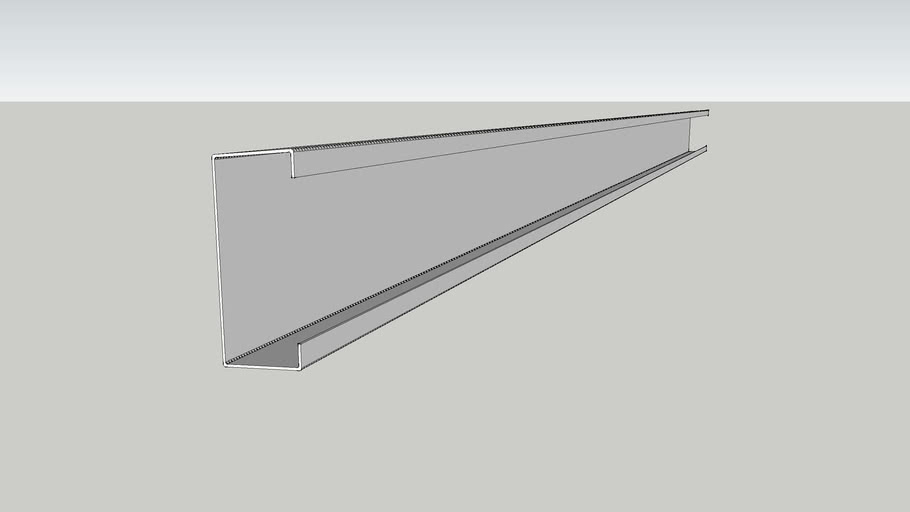 Eave Strut 12 GA 8' x 31/2' x 12' Double Sloped 1/12 pitch 3D Warehouse
