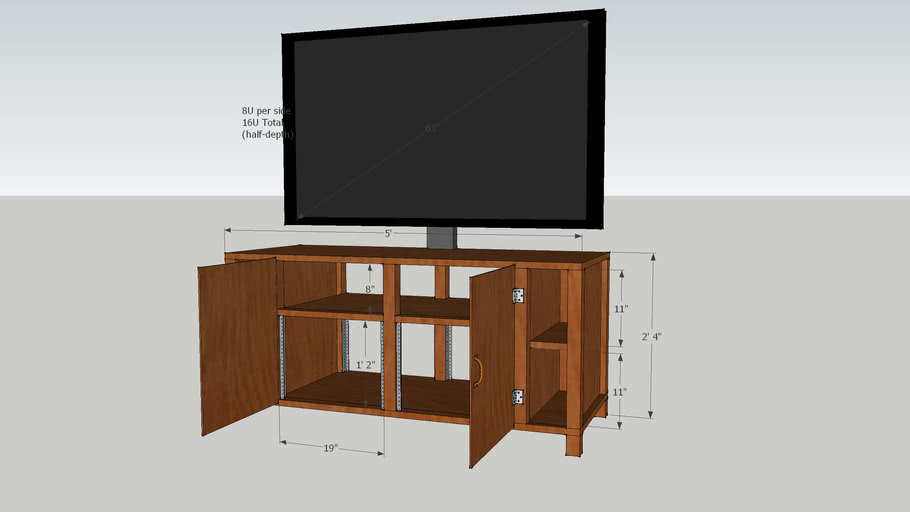Media Center Rack 3D Warehouse