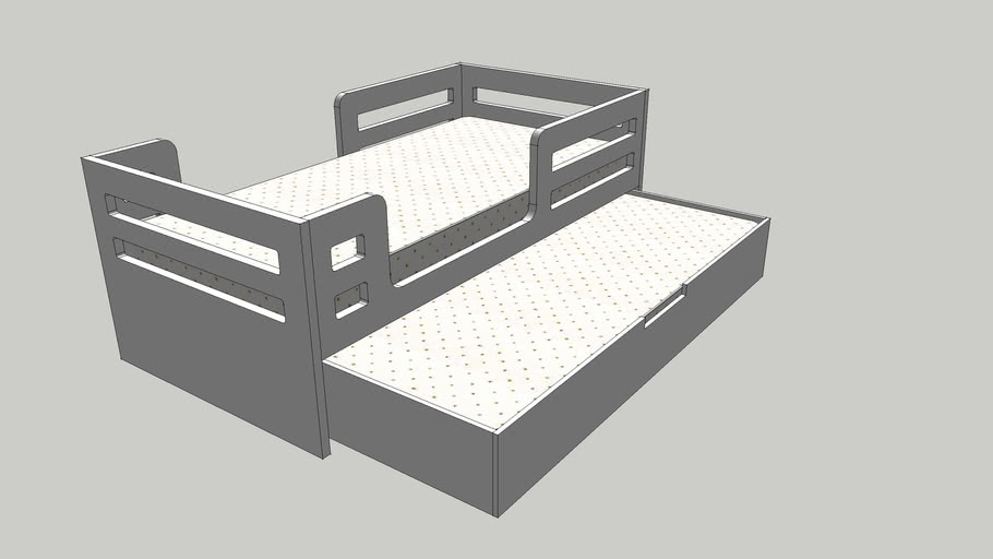 Single Bed With Mobile Mattress 3d, Mobile Bed Frame