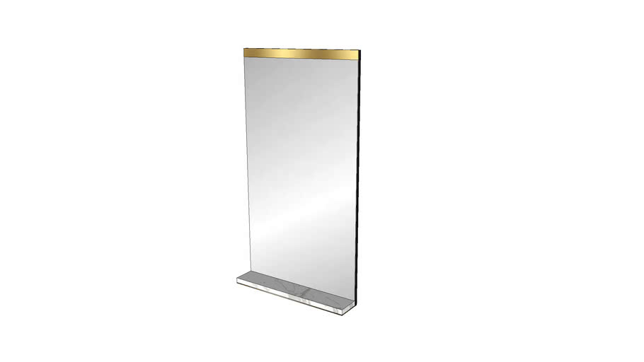 CB2 Mirror with shelf 3D Warehouse