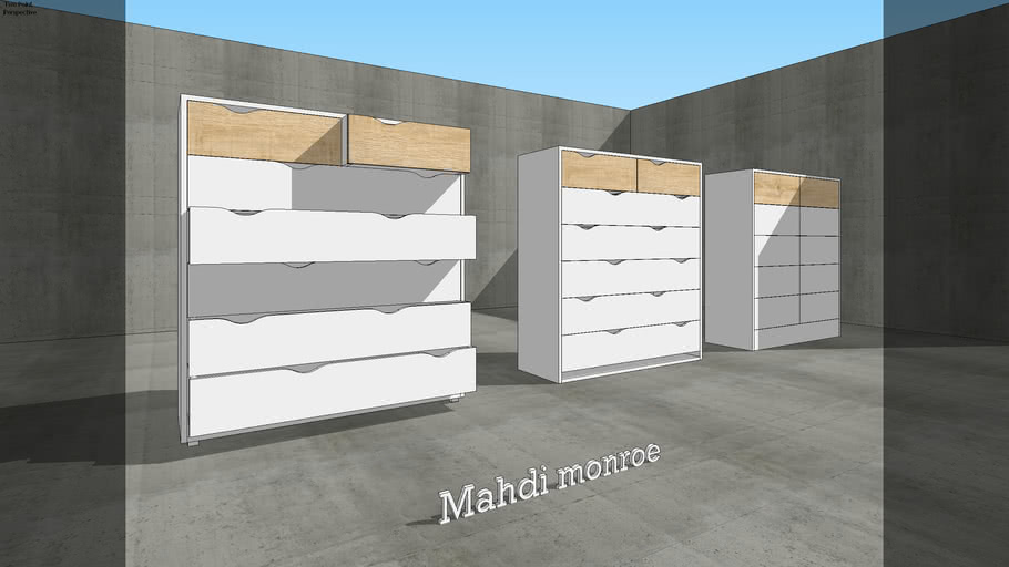 drawer minimalis  lemari laci kayu minimalis  3D Warehouse