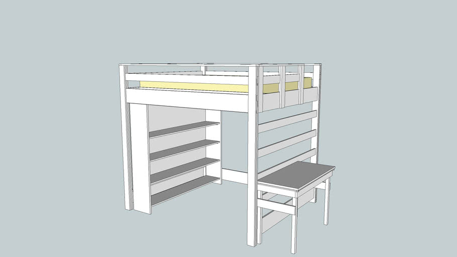 Full Size Loft Bed | 3D Warehouse