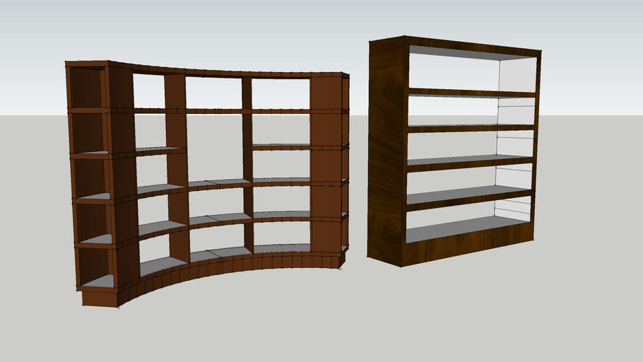 Shelving Curved And Straight 3d, Curved Shelving Unit
