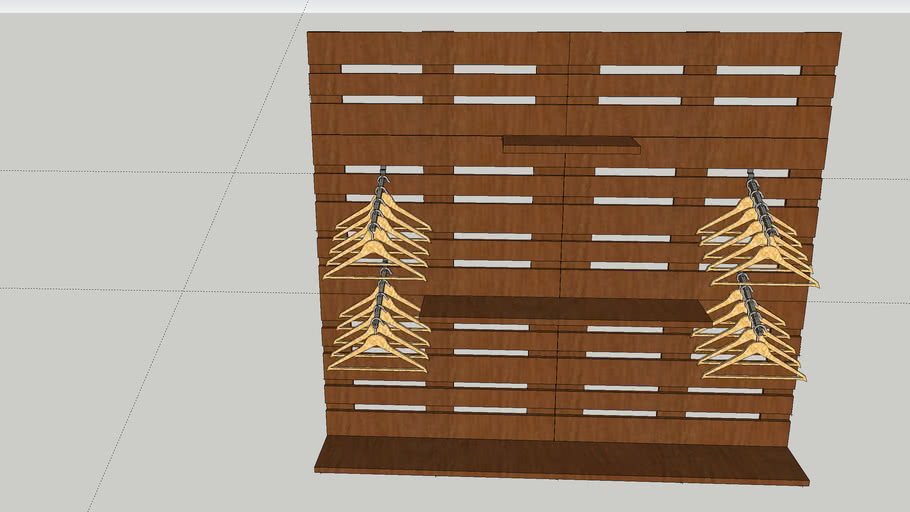 mueble de pared con repisas | 3D Warehouse