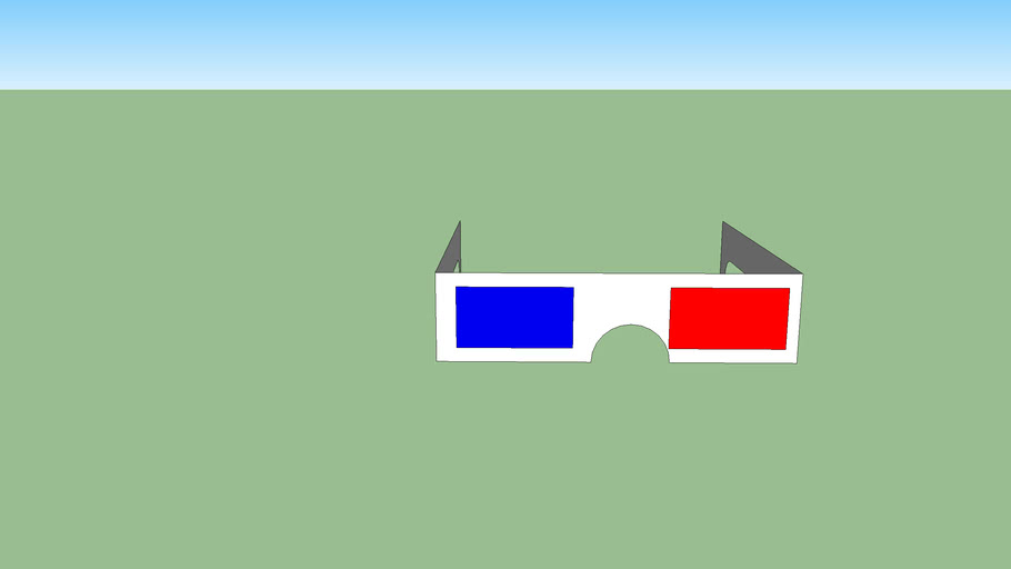 3D glasses red and blue 3D Warehouse