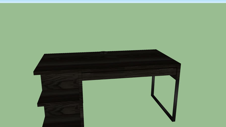 Micke Desk With Integrated Storage Ikea 3d Warehouse