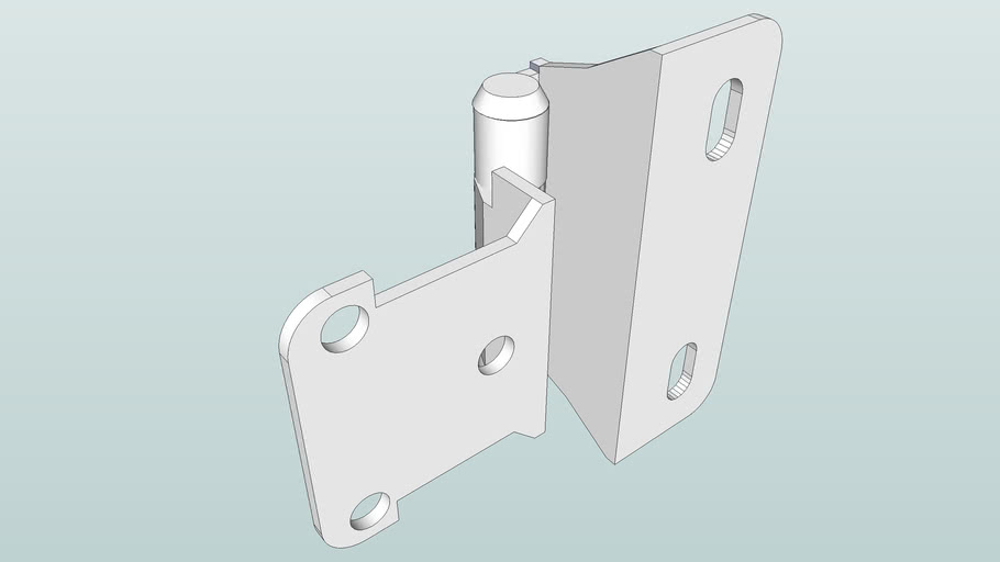 Partial Wrap 1 4 Overlay Cabinet Hinge 3d Warehouse