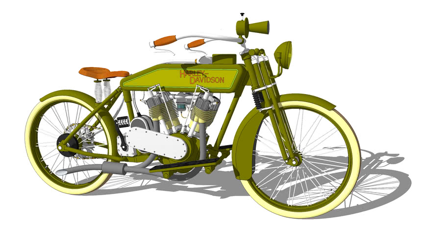 1918 Harley Davidson Model J 3d Warehouse