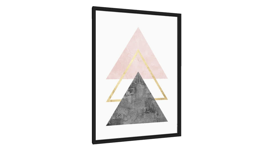 Quadro Textura de triângulos I - Galeria9, por Arte Decor