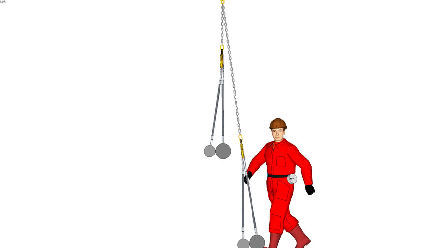 Rebar Christmas Tree Bundles 2 Bridle rigging double bundles 3D Warehouse