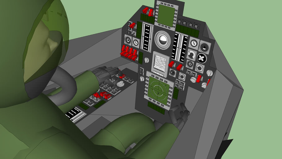 Generic Cockpit with 3D knobs, buttons and switches 3D Warehouse