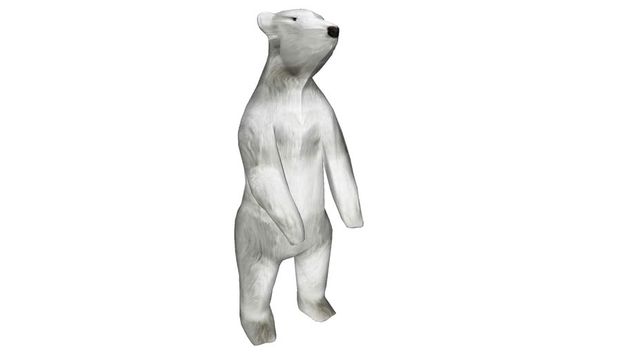 60450 Deco Figurine Moving Sound Polar Bear Fur
