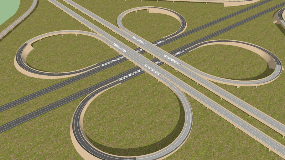 The cloverleaf interchange | 3D Warehouse