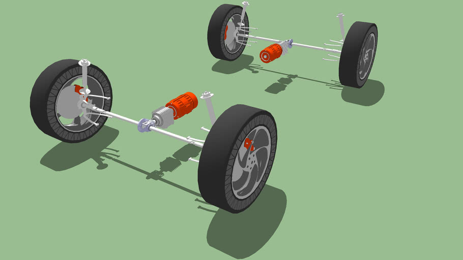 AWD electric drive train | 3D Warehouse