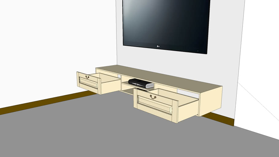 TV unit 72 inch TV 3D Warehouse