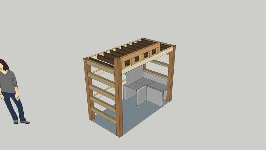 bunk bed with chair bed