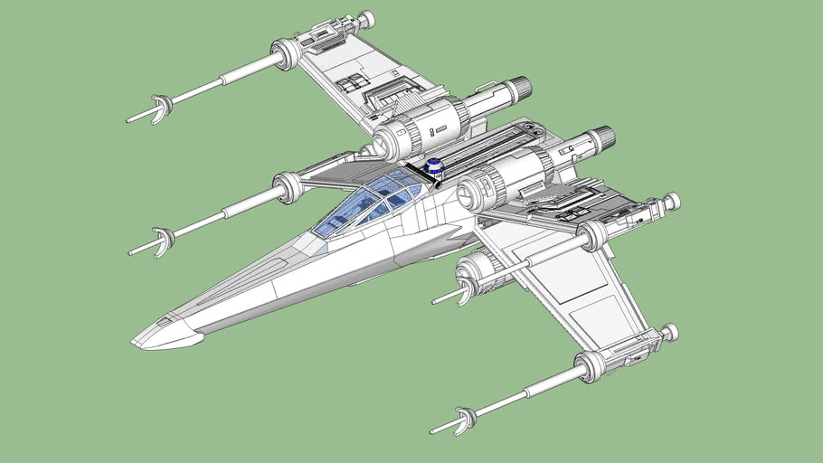 X-Wing with R2D2 | 3D Warehouse