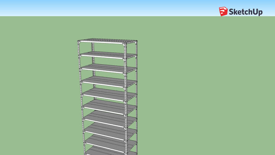 Slotted Angle Rack 3d Warehouse