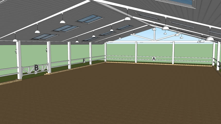 3D horse riding place roofed 3D Warehouse