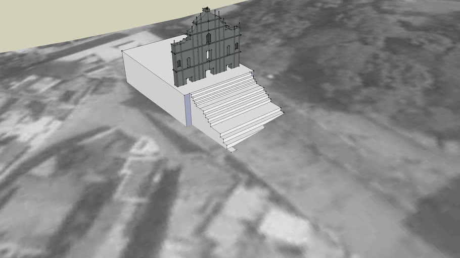 澳門大三巴牌坊 3d Warehouse