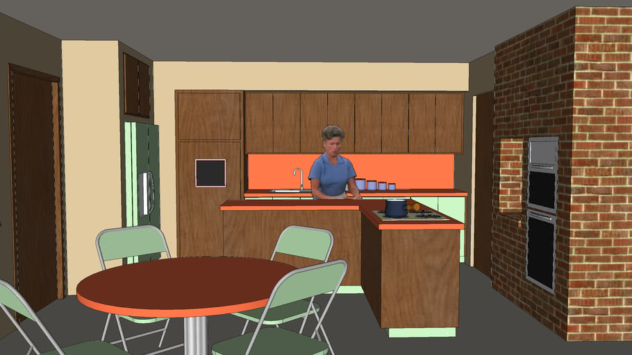 Brady Bunch Kitchen 3D Warehouse