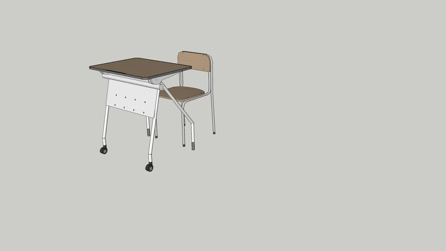 school desk & chair 3D Warehouse