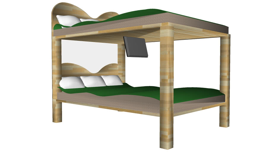 Bunk Bed With Tv 3d Warehouse, Bunk Bed With Tv Stand