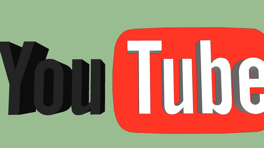 YouTube 3D Logo | 3D Warehouse