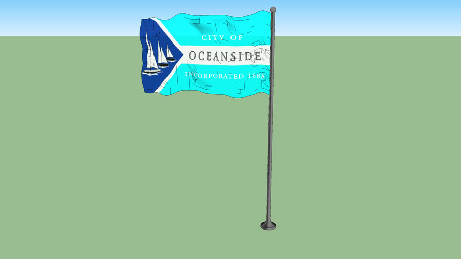 Flag of Oceanside 3D Warehouse