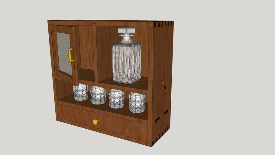 Whiskey Wall Cabinet 3d Warehouse