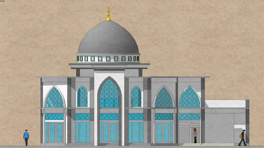 Desain Masjid 2 Lantai | 3D Warehouse