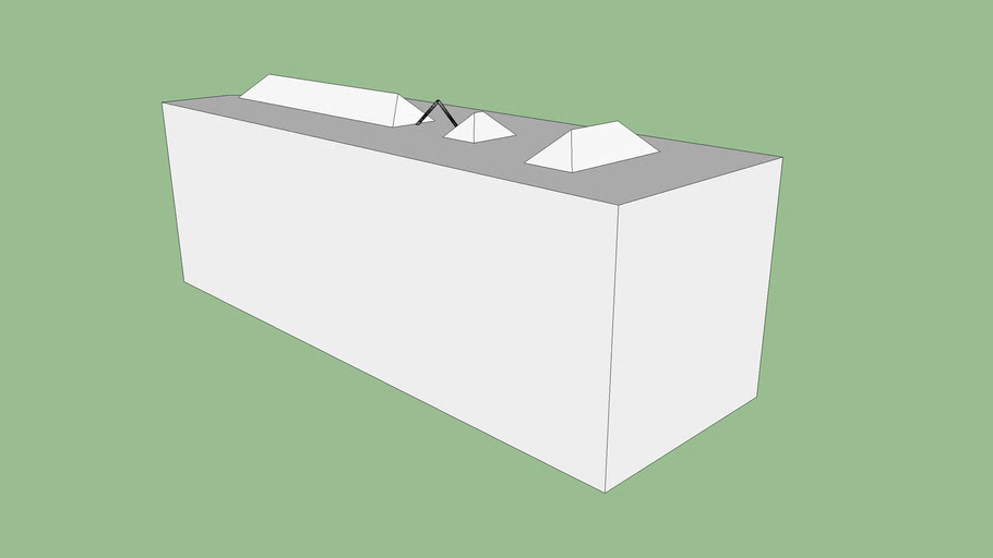 World Block 2x2x6 Corner VInterlock Block 3D Warehouse