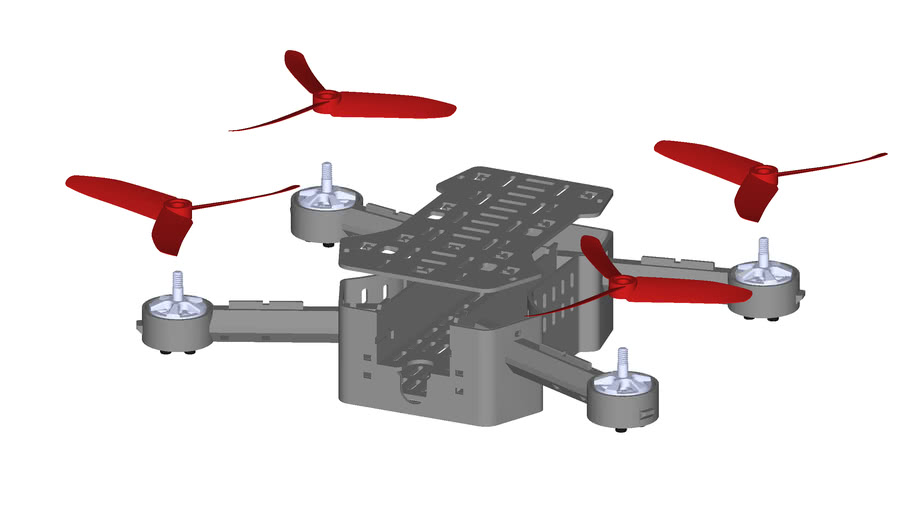 SIMPLIFIED 3D PRINTABLE QUADCOPTER ASSEMBLY-5040 PROPELLER-150MM BUILD ...