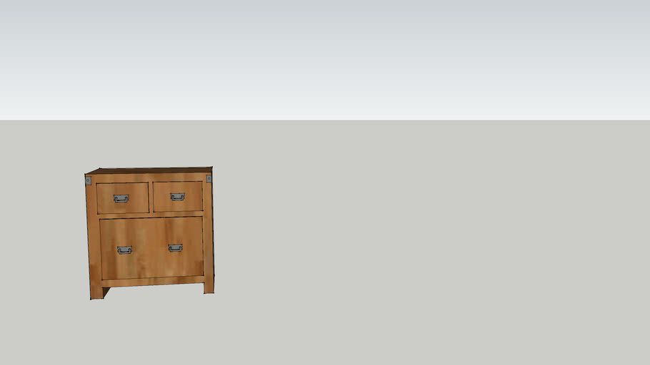 Pottery Barn Hendrix Lateral File Cabinet 3d Warehouse