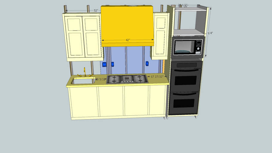 Kitchen Cabinets Cook Side 3d Warehouse