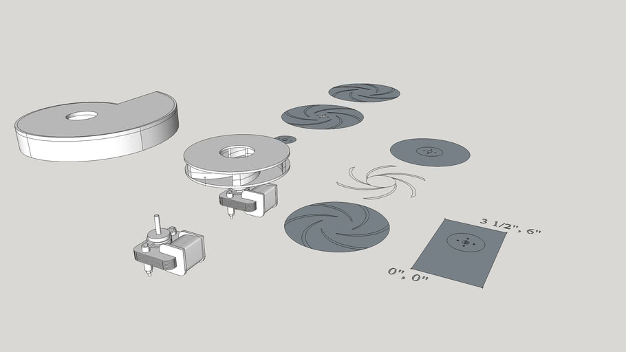 Acrylic Shop Vac Impeller 3D Warehouse