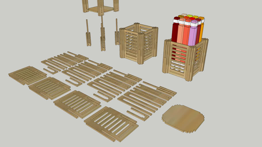 Modular Desk Storage 3d Warehouse