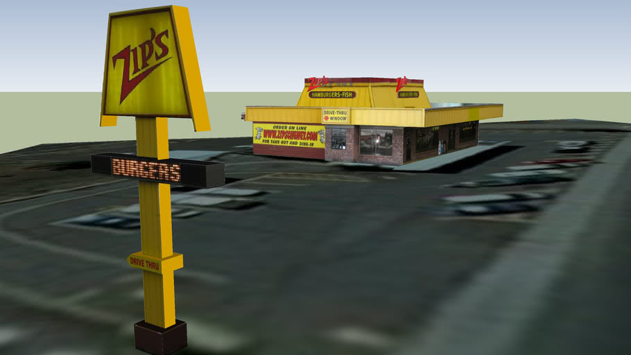 Zips DriveIn Cheney, WA 3D Warehouse