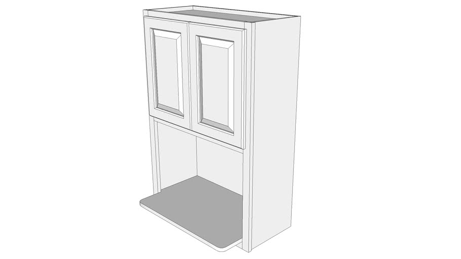 Briarwood Wall Cabinet PMW2739B - Microwave Shelf Cabinet, Butt Doors ...