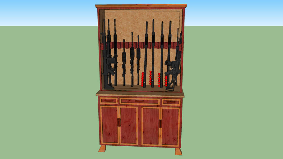 gabinete de armas largas | 3D Warehouse