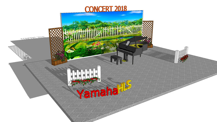 Desain Panggung  Yamaha HLS 3D  Warehouse